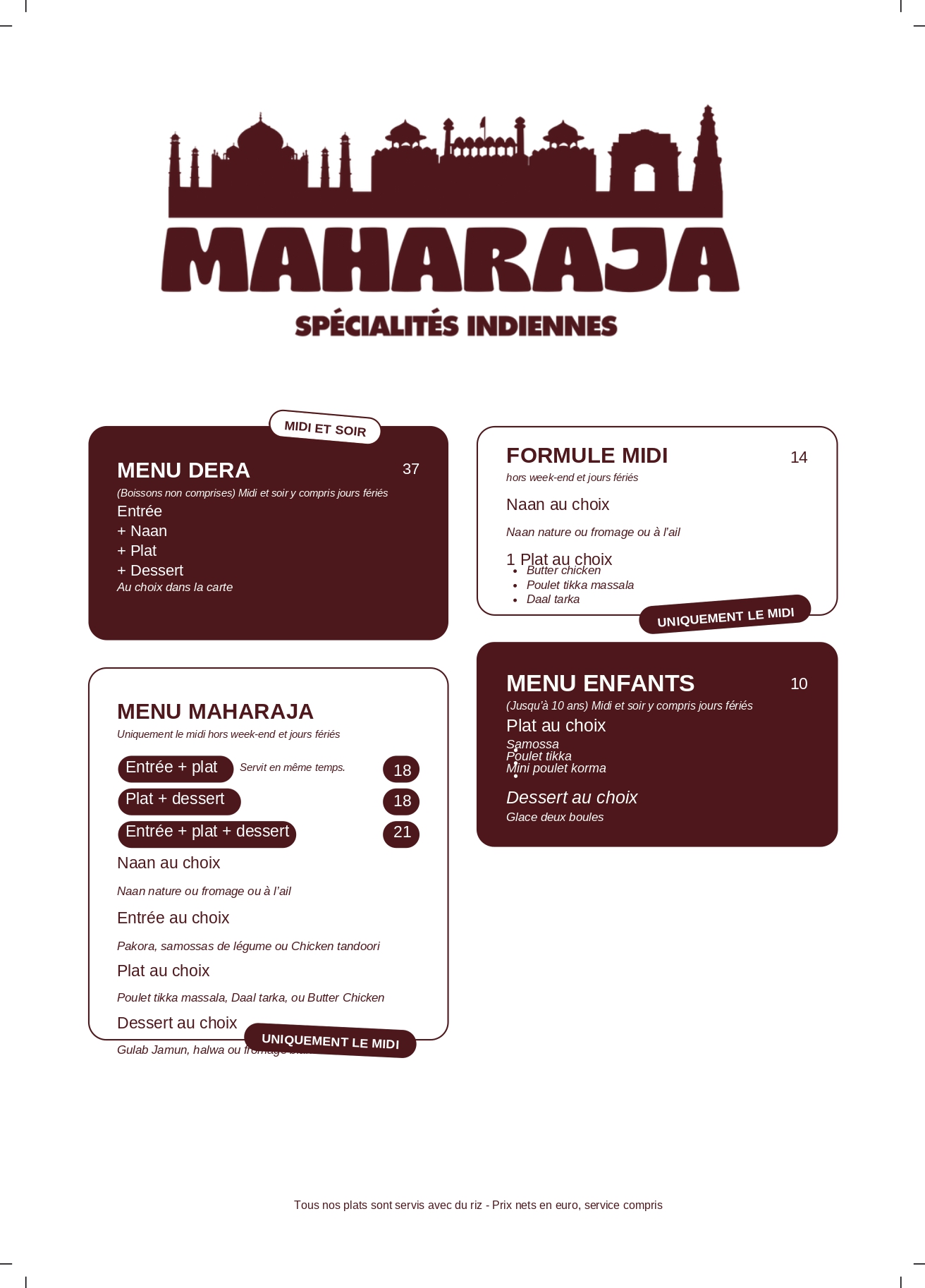 Menu Page 4